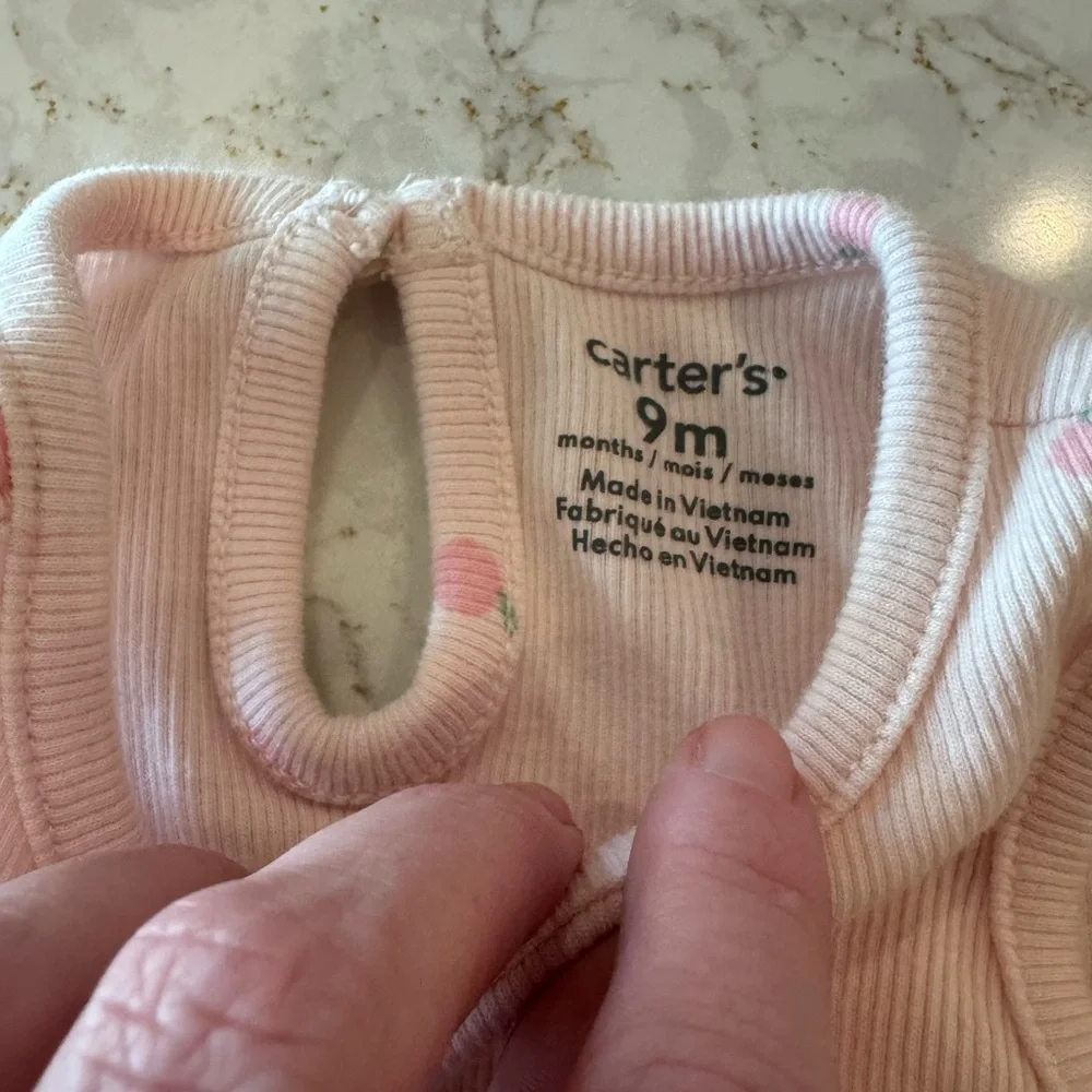 Carter’s 9M baby girl dress with diaper cover and bow